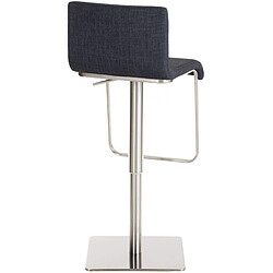 Avis Decoshop26 Tabouret de bar x1 chaise haute siège pivotant en tissu gris foncé support en acier inoxydable 10_0005162