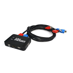 Wewoo Switch HDMI Commutateur KVM HDMI USB à 2 ports avec câble pour moniteurclaviersouriscommutateur HDMIsupport de disque U lu