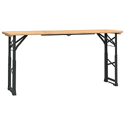 vidaXL Table à bière pliable 170x50x75/105 cm bois massif de sapin