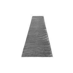 Avis Vidal Tapis de couloir en laine 389x84 gris Darya