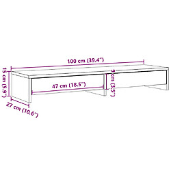 vidaXL Support de moniteur avec tiroirs vieux bois bois d'ingénierie pas cher