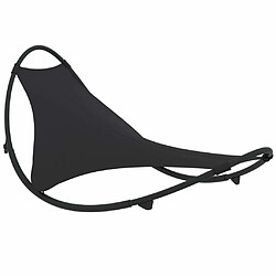 Maison Chic Chaise longue à bascule | Bain de soleil Relax | Transat avec roues Acier et textilène Noir -GKD42760