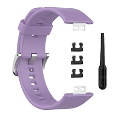 Bracelet De Montre En Silicone Souple Pour Montre Huawei Fit TIA-B09 TIA-B19 Violet Clair