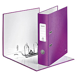 Classeur à levier cartonné Leitz Wow A4 dos 8 cm violet