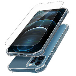 Avizar Pack Protection Apple iPhone 12 Pro Max Coque Souple + Verre Trempé Transparent