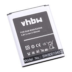 vhbw Li-Ion batterie 2100mAh NFC pour téléphone smartphone Samsung Galaxy Grand, Baffin, S3 S 3 Gravity Quad, Galaxy Grand Duos, Progre 4G, Jiayu F1