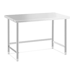 Helloshop26 Table de travail acier inoxydable plan de travail en inox plan de travail table de travail cuisine 120 x 70 cm 93 kg professionnel 14_0005135