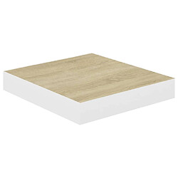 vidaXL Étagère murale flottante Chêne et blanc 23x23,5x3,8 cm MDF