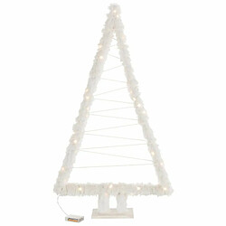 Paris Prix Sapin de Noël Led Imitation Fourrure 100cm Blanc