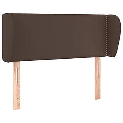 vidaXL Tête de lit avec oreilles Marron 103x23x78/88 cm Similicuir