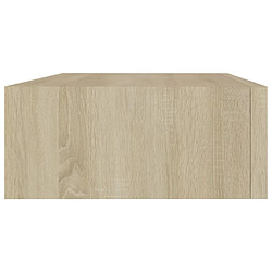 Acheter vidaXL Étagère à tiroir murale chêne 40x23,5x10 cm MDF