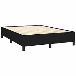 Acheter Maison Chic Lit adulte- Lit + matelas,Sommier à lattes de lit avec matelas Noir 140x190 cm Tissu -GKD85004