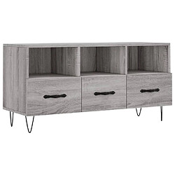 vidaXL Meuble TV sonoma gris 102x36x50 cm bois d'ingénierie