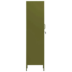 Avis vidaXL Armoire à casiers Vert olive 35x46x180 cm Acier