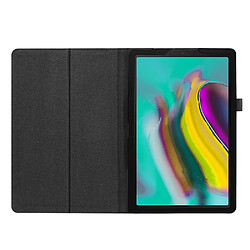 Etui en PU texture litchi avec support noir pour votre Samsung Galaxy Tab A 10.1 (2019) SM-T515