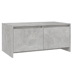 Maison Chic Table basse,Table Console Table d'appoint, Table pour salon Gris béton 90x50x41,5 cm Aggloméré -MN20848