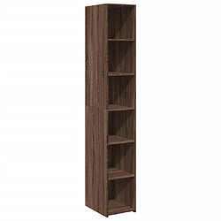 vidaXL Buffet haut chêne marron 30x41x185 cm bois d'ingénierie