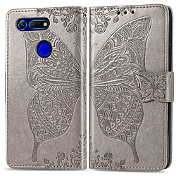 Wewoo Housse Coque Butterfly Love Flowers Embossing Horizontal Flip Leather Case for Huawei V20with Holder & Card Slots & Wallet & Lanyard Grey