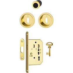 Hoppe SET POUR PORTE COULISSANTE F94 CHR SAT A CLE L pas cher