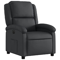 Avis vidaXL Fauteuil inclinable électrique noir cuir véritable