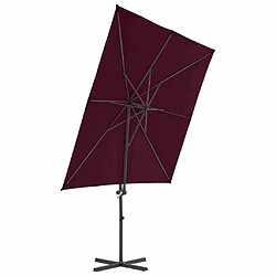 Avis Maison Chic Parasol Jardin | Parasol déporté avec mat en acier Rouge bordeaux 250x250 cm - GKD63664