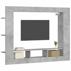 Avis Maison Chic Meuble TV scandinave - Banc TV pour salon gris béton 152x22x113 cm bois d'ingénierie -MN73214