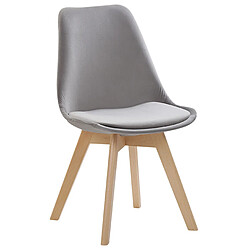 Beliani Chaise de salle à manger DAKOTA II Set de 2 Velours Gris pas cher