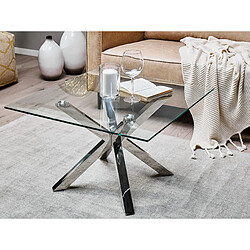 Beliani Table basse Verre de sécurité Argenté STARLIGHT