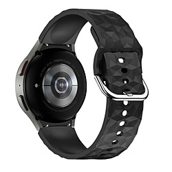 Avizar Bracelet pour Galaxy Watch 5 / 5 Pro / 4 Silicone Texturé Losange Noir