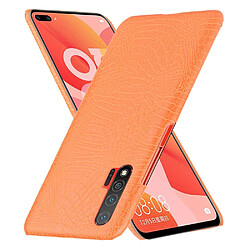 Wewoo Coque Pour Huawei Nova 6 5G Antichoc Crocodile Texture PC + PU Case Orange