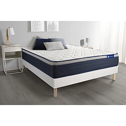 ACTISOM Ensemble matelas Latex+Mémoire de forme ACTILATEX MAX 180x200 cm Maxi épaisseur 7zones de confort + sommier KIT blanc