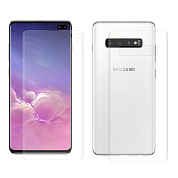 Wewoo Film protecteur 0.1mm 3D Plein écran Antidéflagrant Hydrogel Avant + Arrière pour Galaxy S10 +, TPU + TPE + Matériel P(Transparent)