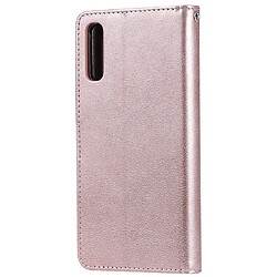 Avis Wewoo Housse Coque Pour Galaxy A70 Étui de protection à rabat horizontal de couleur unie avec support et fentes cartes et portefeuille et cadre photo et lanière or rose