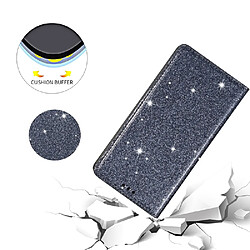 Etui en PU + TPU paillettes scintillantes, auto-absorbées, ultra-fines avec support gris pour votre Apple iPhone 13 mini 5.4 pouces