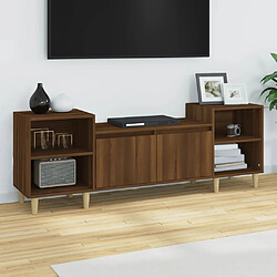 Maison Chic Meuble TV scandinave - Banc TV pour salon Chêne marron 160x35x55 cm Bois d'ingénierie -MN71792