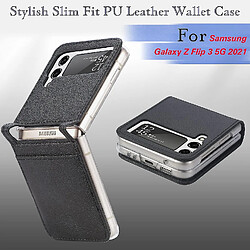 Universal Pour Samsung Galaxy Z Flip 3 5G Case 2021, Galaxy Z Flip 3 5G Portefeuille de boîtier, cuir PU