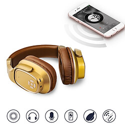 Avis Wewoo Casque sans fil OneDer S2 Bluetooth version 5.0 monté sur la têtecasqueavec micromains librescarte TFclé USBAUXFonction FM Marron