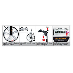 Laserliner - Podomètre à roue pour lignes droites et courbes - RollPilot S12