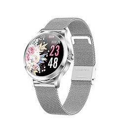 Chrono Smartwatch Mesdames Or, IP68 Étanche Fitness Tracker Montre Connectée Dames, avec Gestion du Cycle Féminin Moniteur de Fréquence Cardiaque Moniteur de Pression Artérielle Moniteur de Sommeil Montre-Bracelet Dames pour Android iOS(Argent)