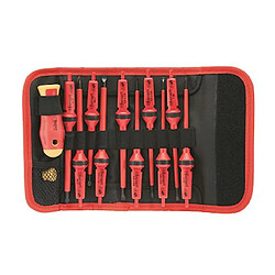 kit tournevis - isolées 1000v - manche + 10 lames intercheangeables - bizline 790098