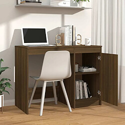 Avis Maison Chic Bureau,Table de travail,bureau de travail pour chambre Chêne marron 100x50x76 cm Bois d'ingénierie -GKD70107