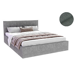 Kids Literie Lit Coffre Tulsa 140x190 cm - Sommier inclus Gris clair pas cher