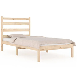 vidaXL Cadre de lit sans matelas bois massif 90x200 cm