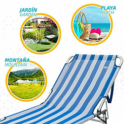 Chaise de plage Aktive 188 x 30 x 58 cm pas cher