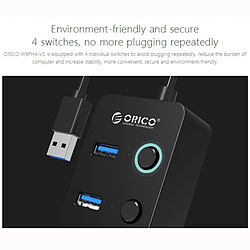 Wewoo HUB USB 4 ports USB 3.0 à conception orientée vers le haut avec commutateurs d'alimentation individuels et voyants pas cher