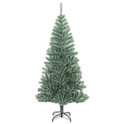 vidaXL Sapin de Noël artificiel avec neige floquée vert 210 cm