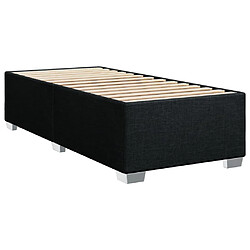 Vidaxl Sommier à lattes de lit et matelas Noir 80x200 cm Tissu pas cher