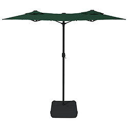 Acheter vidaXL Parasol de jardin à double tête avec LED vert 316x240 cm