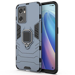 Coque en TPU antichoc, flexible avec béquille, bleu pour votre Oppo Reno7 SE 5G