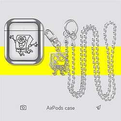 GUPBOO Airpods Coque Housse Étui Protecteur Compatible pour AirPods 3-Bob l'éponge dessin animé mignon